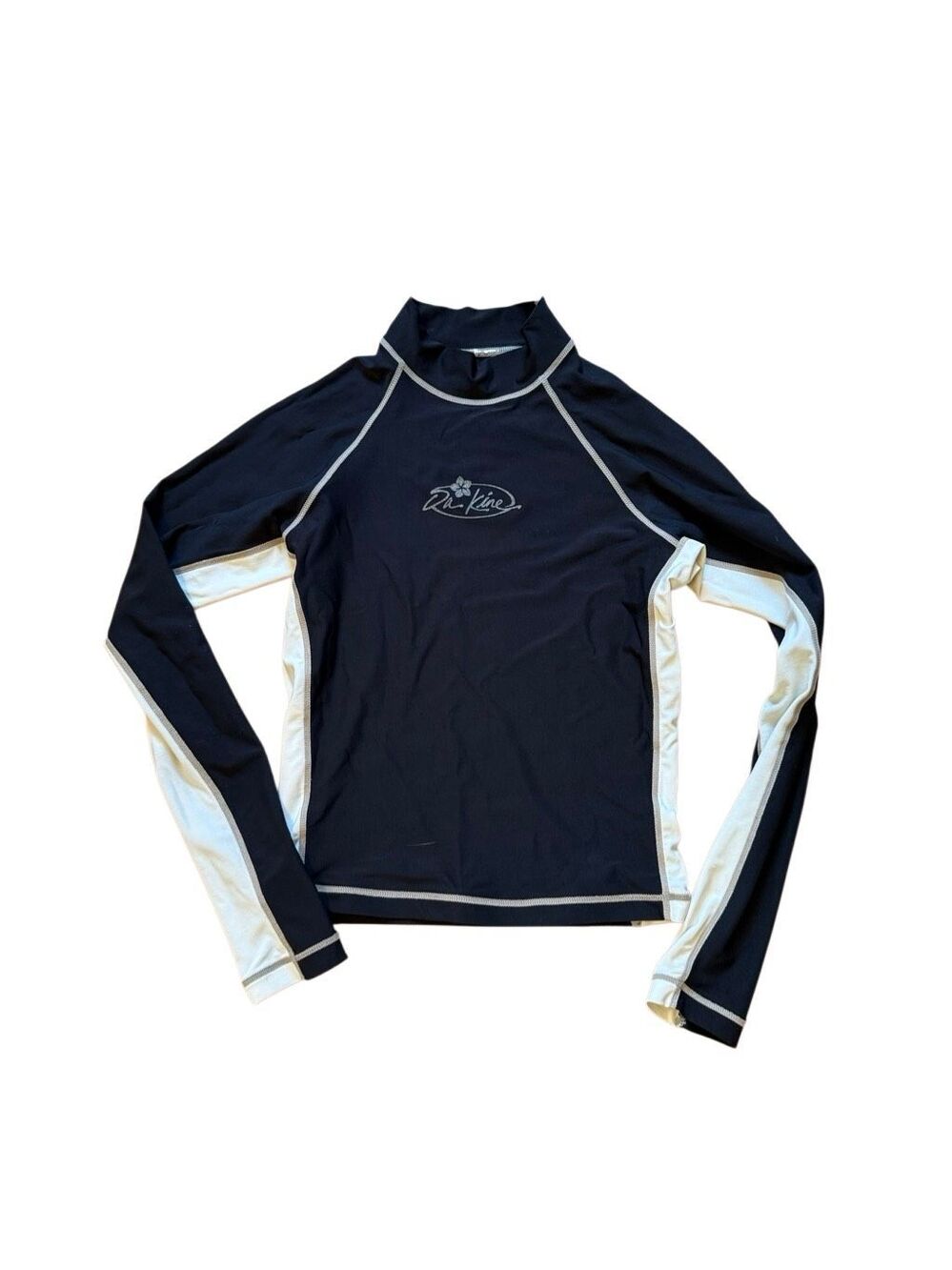 Dakine Girls Large Black and White Two Tone long sleeve Rash Guard